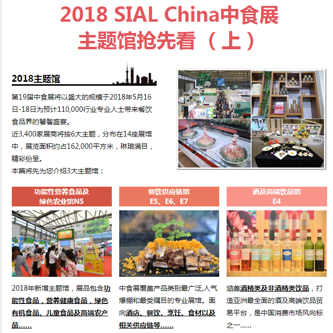 2018 SIAL China中食展 主题馆抢先看 （上）