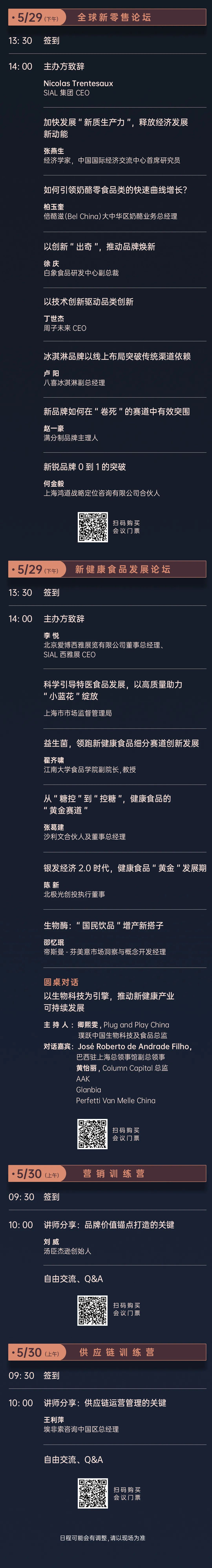 SIAL世界食品产业峰会日程首发！！！