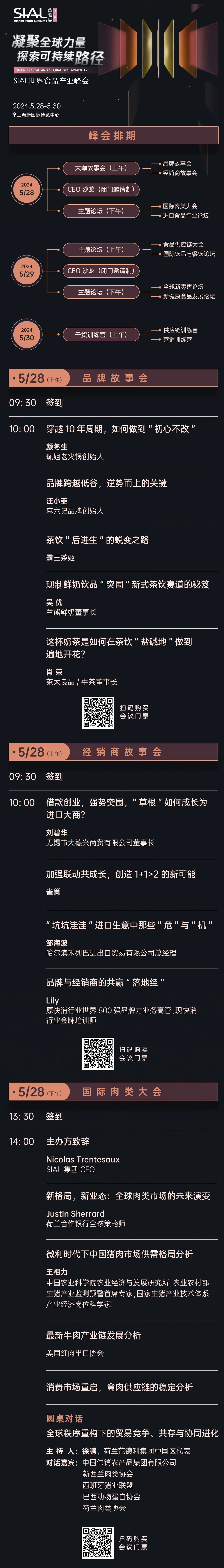 SIAL世界食品产业峰会日程首发！！！